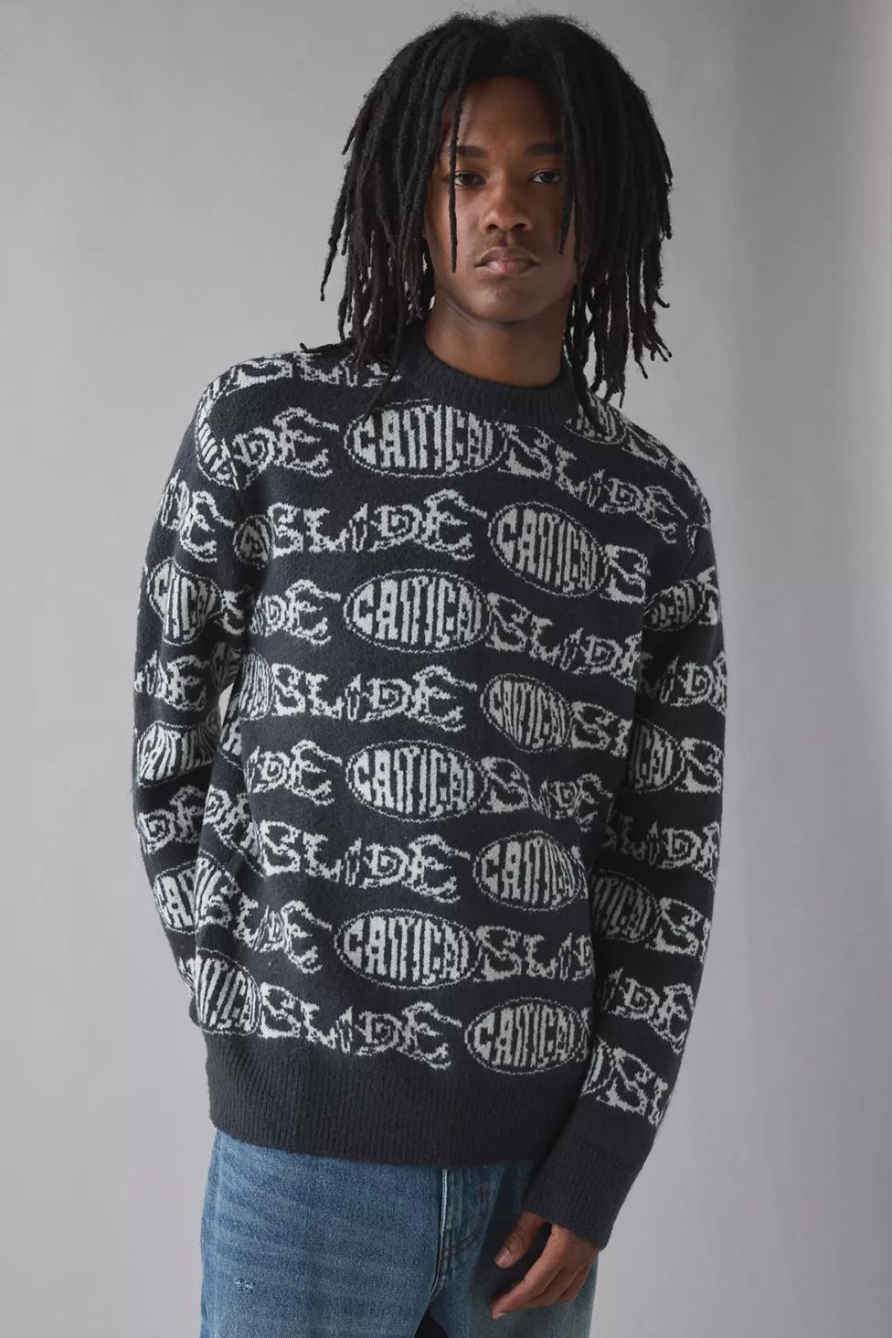 The Critical Slide Society Madness Pattern Crew Neck Sweater by THE CRITICAL SLIDE SOCIETY