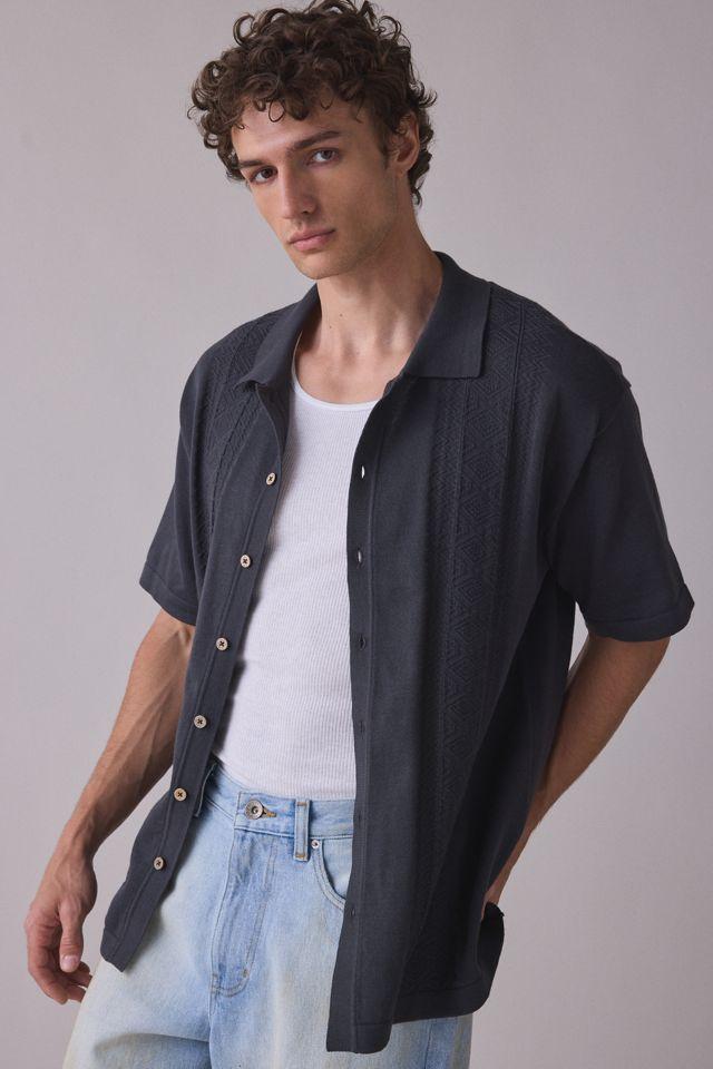 The Critical Slide Society Trader Knit Short Sleeve Polo Sweater by THE CRITICAL SLIDE SOCIETY