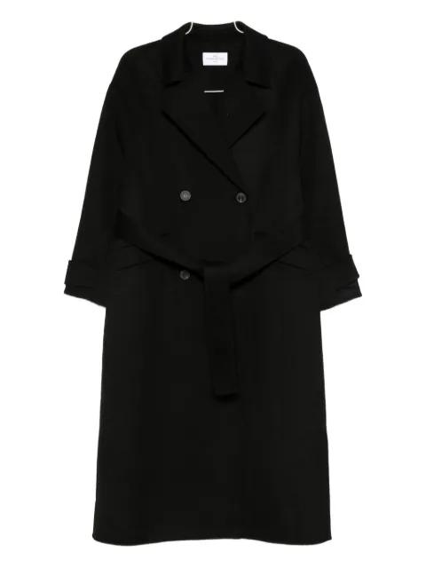 belted double-breasted coat by THE DYNAMIS STUDIO
