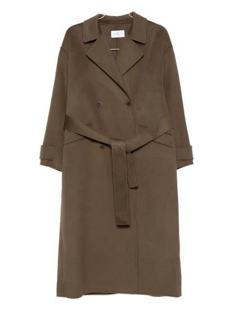 belted double-breasted coat by THE DYNAMIS STUDIO