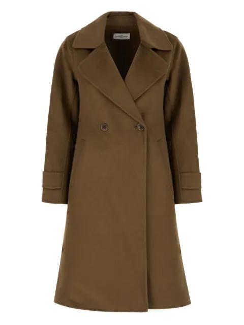 double-breasted wool coat by THE DYNAMIS STUDIO