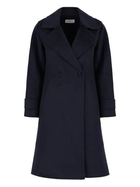 double-breasted wool coat by THE DYNAMIS STUDIO