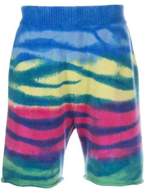 Frank striped cashmere shorts by THE ELDER STATESMAN