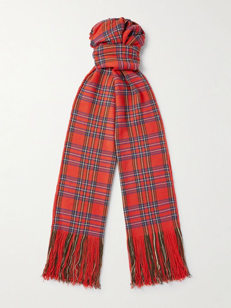 Fringed Checked Cashmere Scarf by THE ELDER STATESMAN