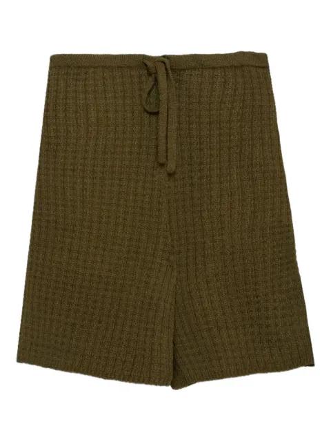 Nora check-knit shorts by THE ELDER STATESMAN
