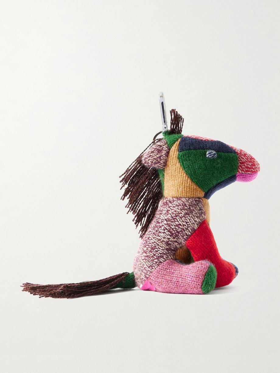 Pony patchwork cashmere keychain by THE ELDER STATESMAN