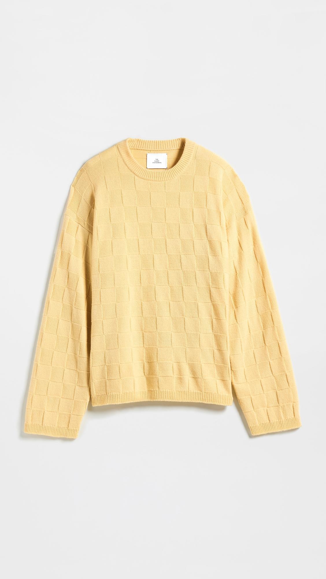 Unisex Culver Check Cashmere Sweater by THE ELDER STATESMAN