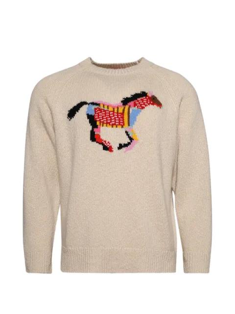glacier horse sweater by THE ELDER STATESMAN