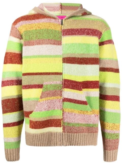 multi-stripe zip-up hoodie by THE ELDER STATESMAN
