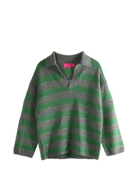 striped V-neck sweater by THE ELDER STATESMAN
