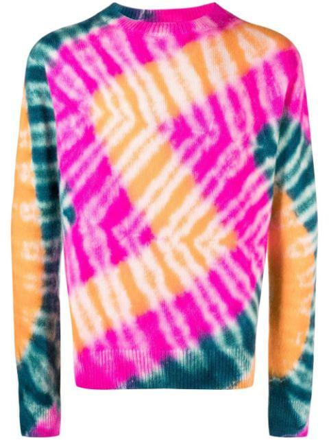 tie dye-pattern cashmere jumper by THE ELDER STATESMAN
