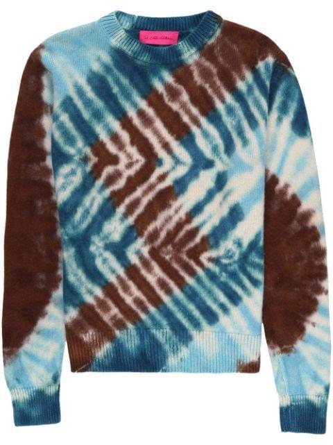zigzag crew-neck jumper by THE ELDER STATESMAN