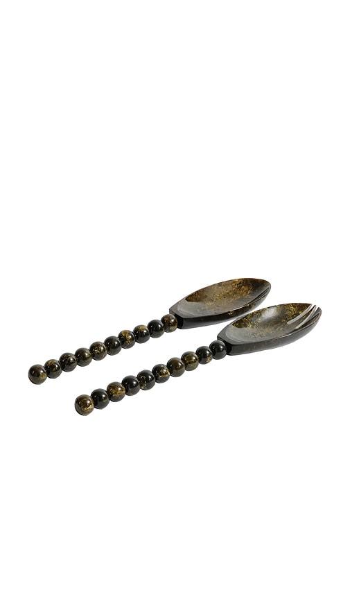 The Favorites Alfresco Salad Server Set in Green by THE FAVORITES