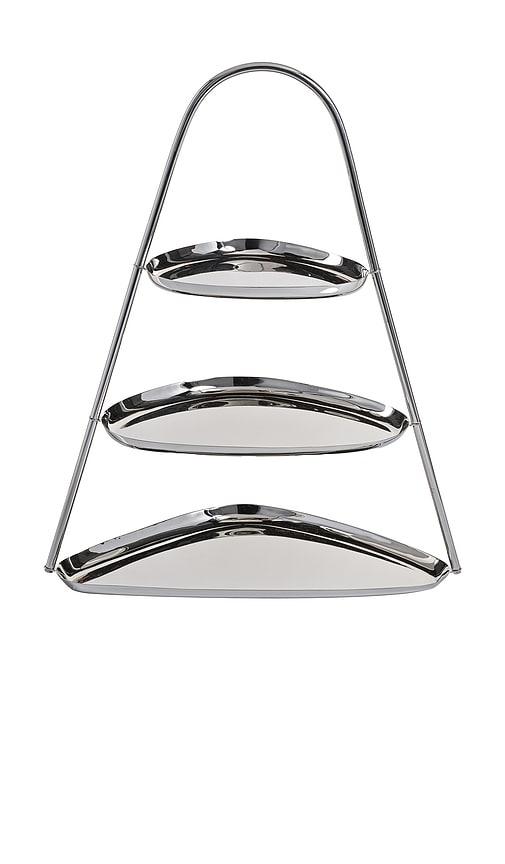The Favorites Epicurean 3-tier Hors D'euvre And Petits in Metallic Silver by THE FAVORITES