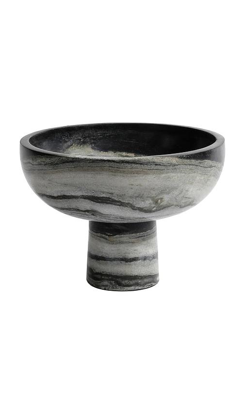 The Favorites Footed Bowl Black Panda Marble in Black,White by THE FAVORITES