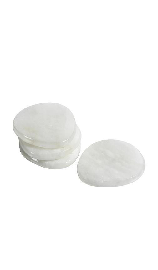 The Favorites La Salama Alabaster Coasters Set Of 4 in White by THE FAVORITES