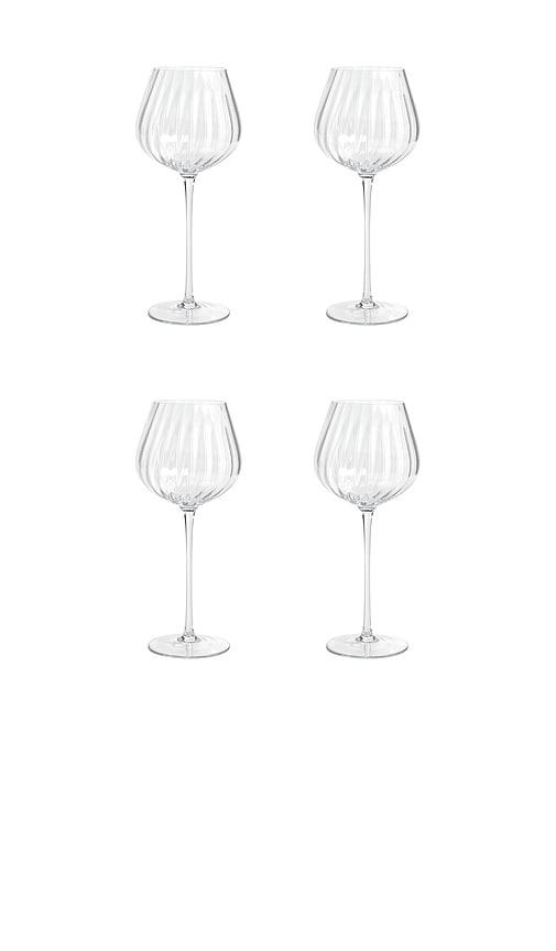 The Favorites Madeleine Optic Red Wine Glasses Set Of 4 in Neutral by THE FAVORITES