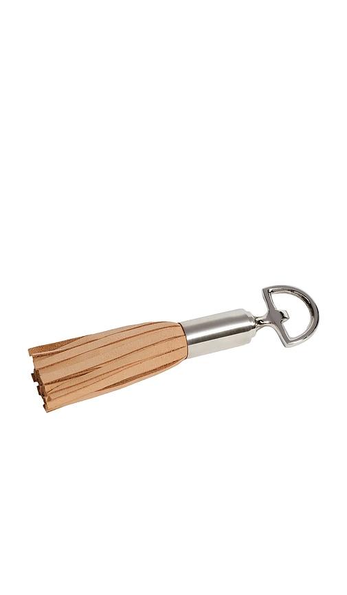 The Favorites Royal Leather Tassel Bottle Opener in Tan by THE FAVORITES