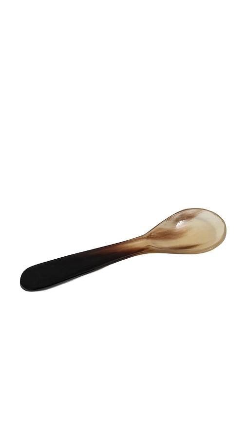 The Favorites Set of 4 Horn Condiment & Caviar Spoon in Brown by THE FAVORITES
