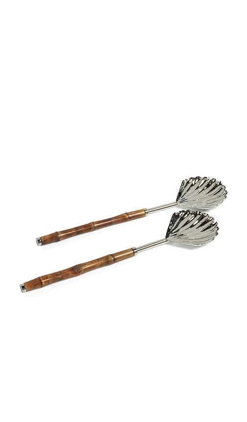 The Favorites The Colony Server Set in Metallic Silver by THE FAVORITES