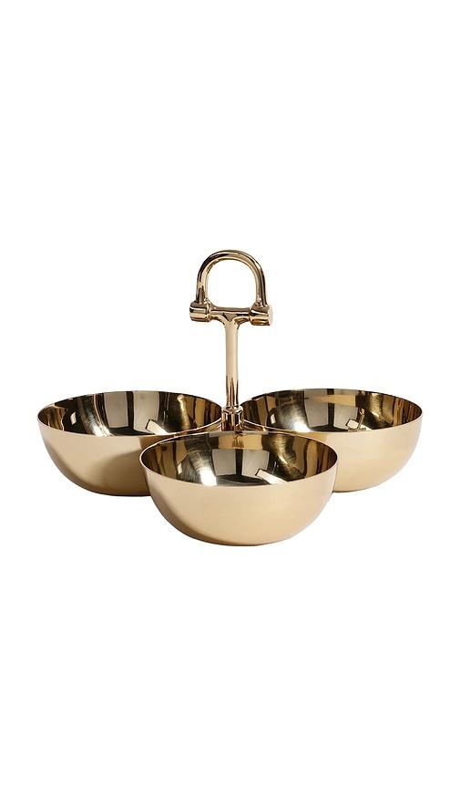 The Favorites The Equestrian Trio Condiment Set in Metallic Gold by THE FAVORITES