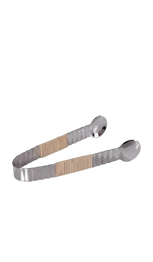 The Favorites The Palmier Ice Tong in Metallic Silver by THE FAVORITES