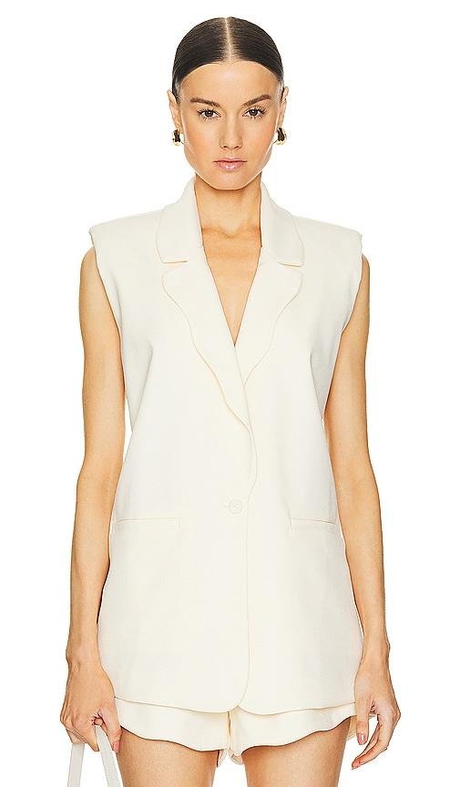 The Femm Lou Vest in Ivory by THE FEMM