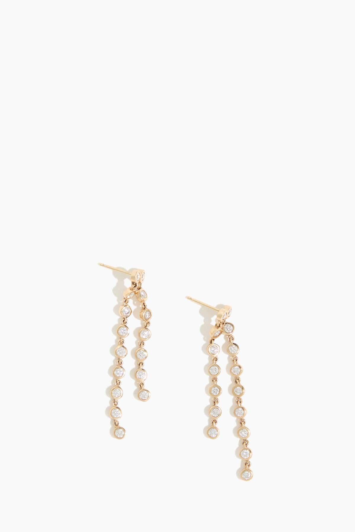 Cascade Earrings in 14k Yellow Gold by THE FINEST STACK