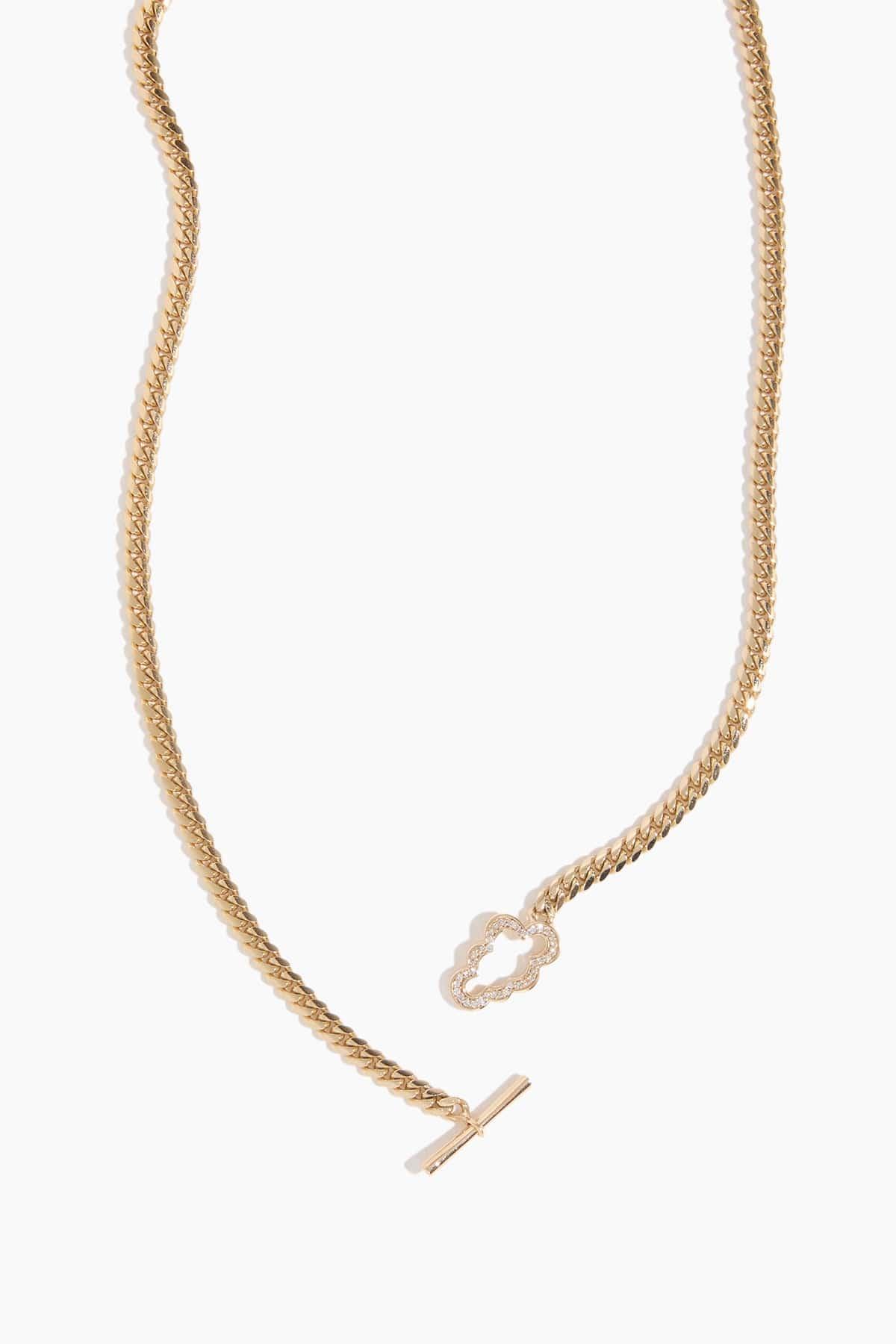Cloud Toggle Necklace in 14K Yellow Gold by THE FINEST STACK