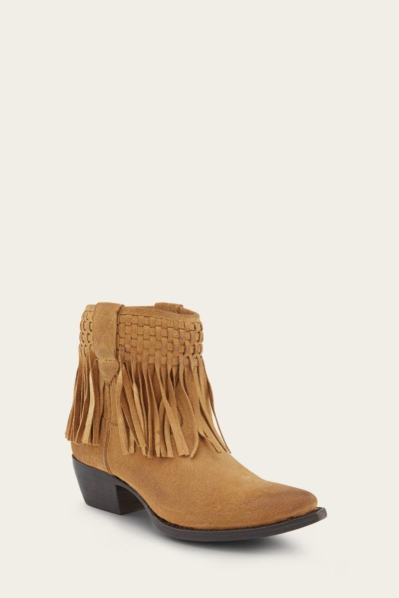 FRYE Sacha Short Fringe Booties by THE FRYE COMPANY