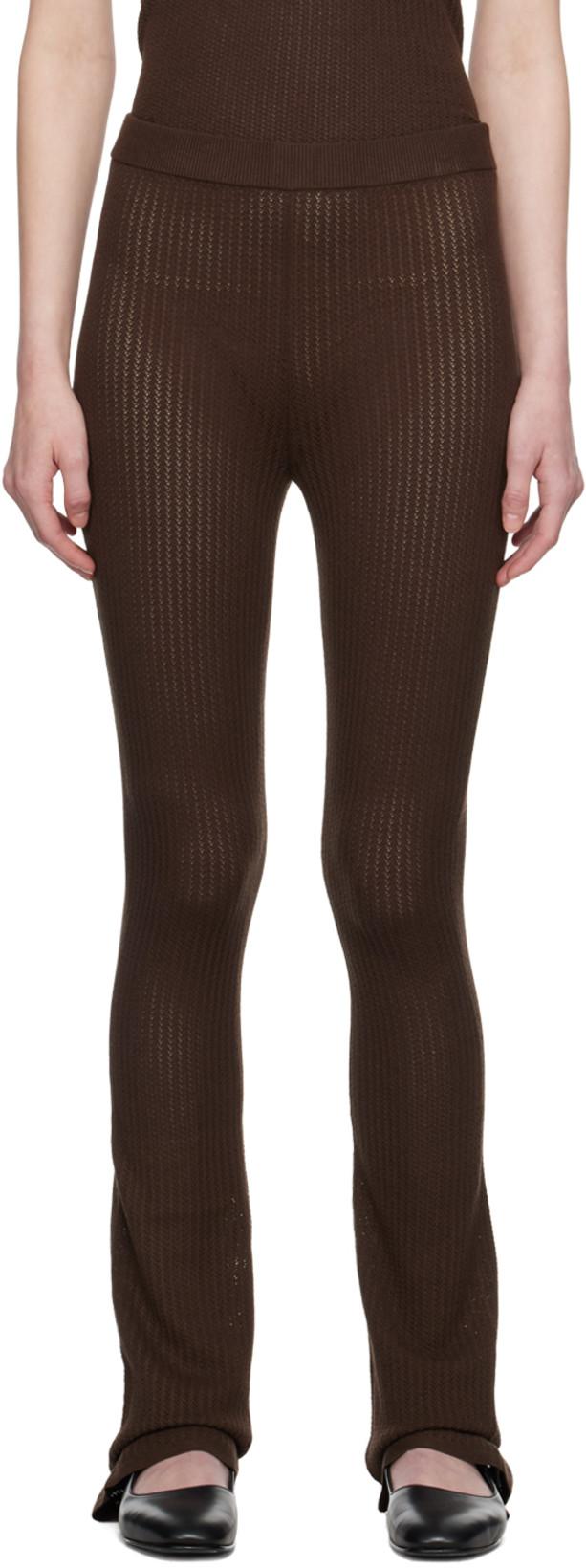 Brown Marmont Lounge Pants by THE GARMENT