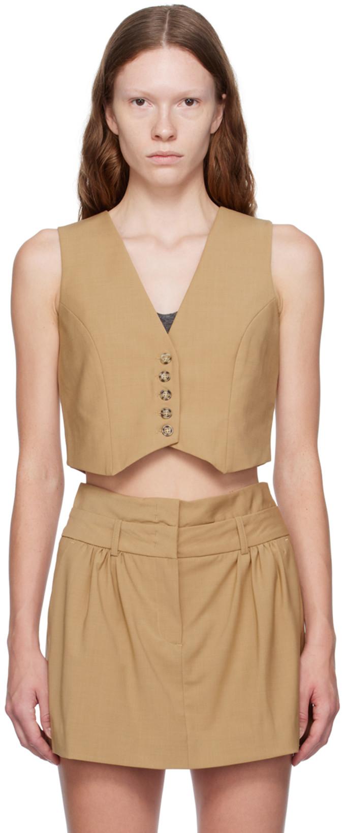 Brown Pisa Vest by THE GARMENT