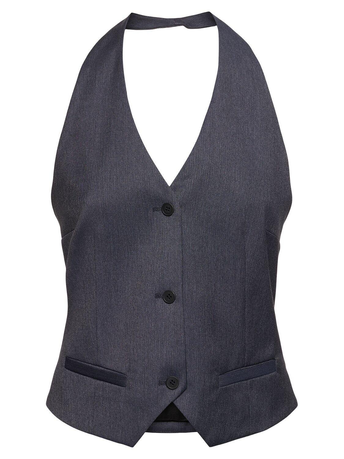 Pluto Tailored Halter Neck Vest by THE GARMENT
