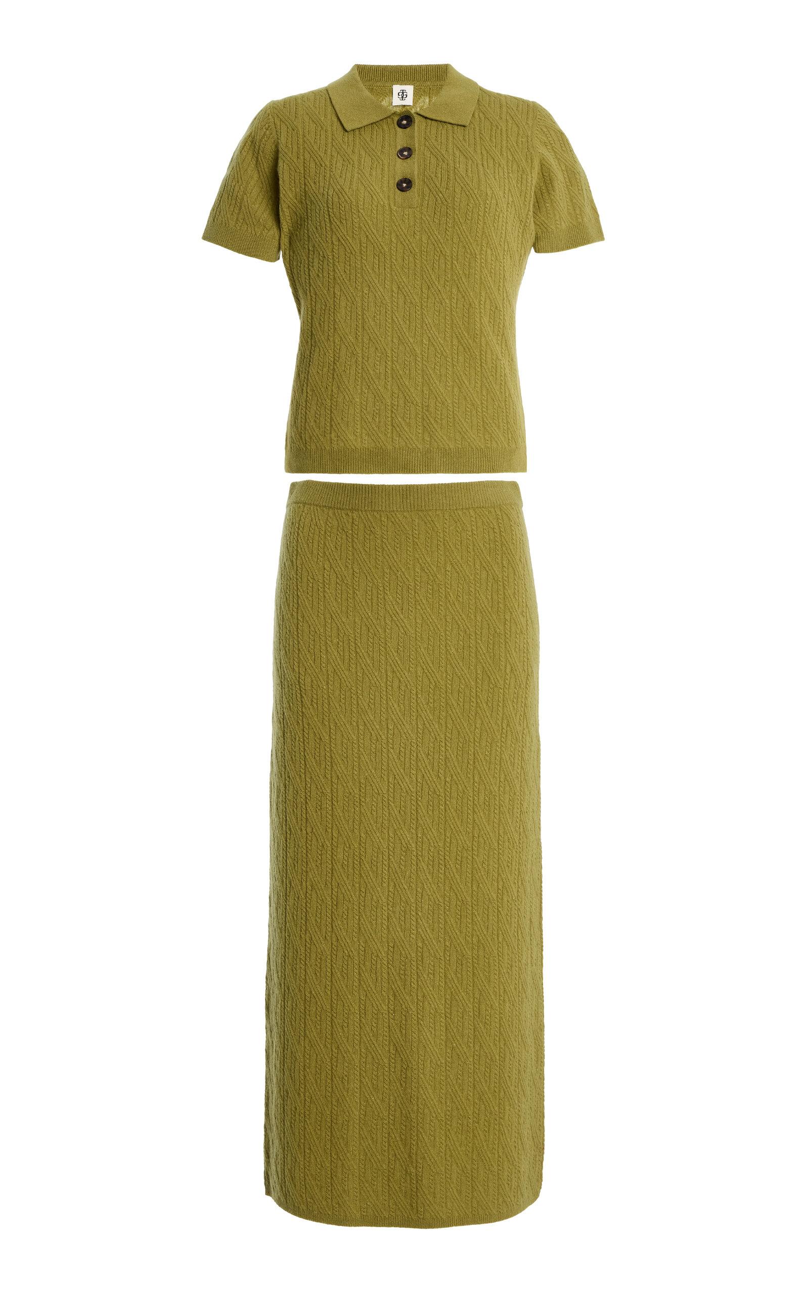 THE GARMENT Exclusive Como Cable-Knit Wool-Cashmere Polo Set - Moda Operandi by THE GARMENT
