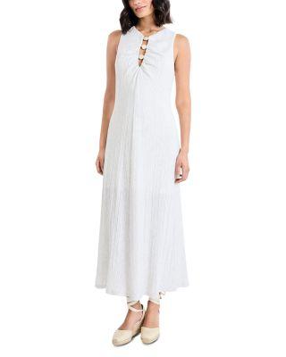 Sleeveless Midi Dress with Front Cutout by THE GOOD JOURNEY