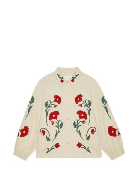 Commodore floral embroidered jacket by THE GREAT