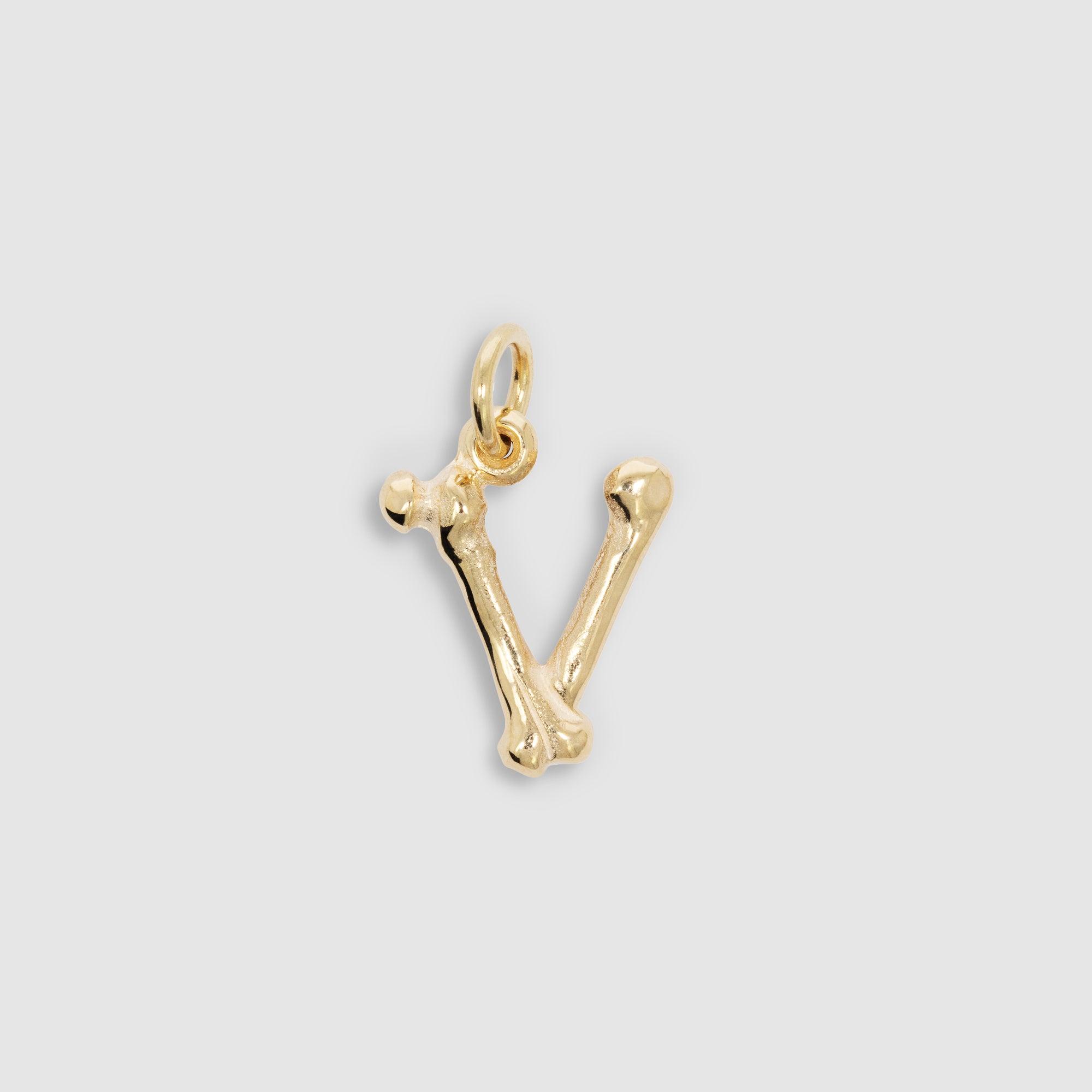 THE GREAT FROG - Letter V Alphabones Pendant by THE GREAT FROG