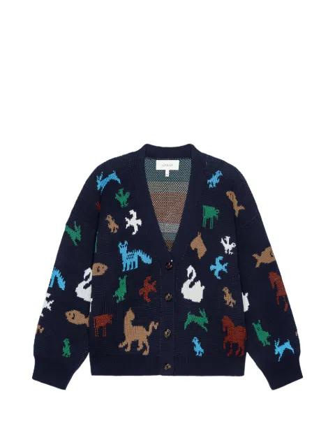 Pictograph jacquard-knit cardigan by THE GREAT
