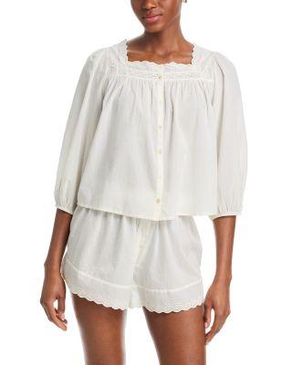 The Eyelet Button Sleep Top by THE GREAT