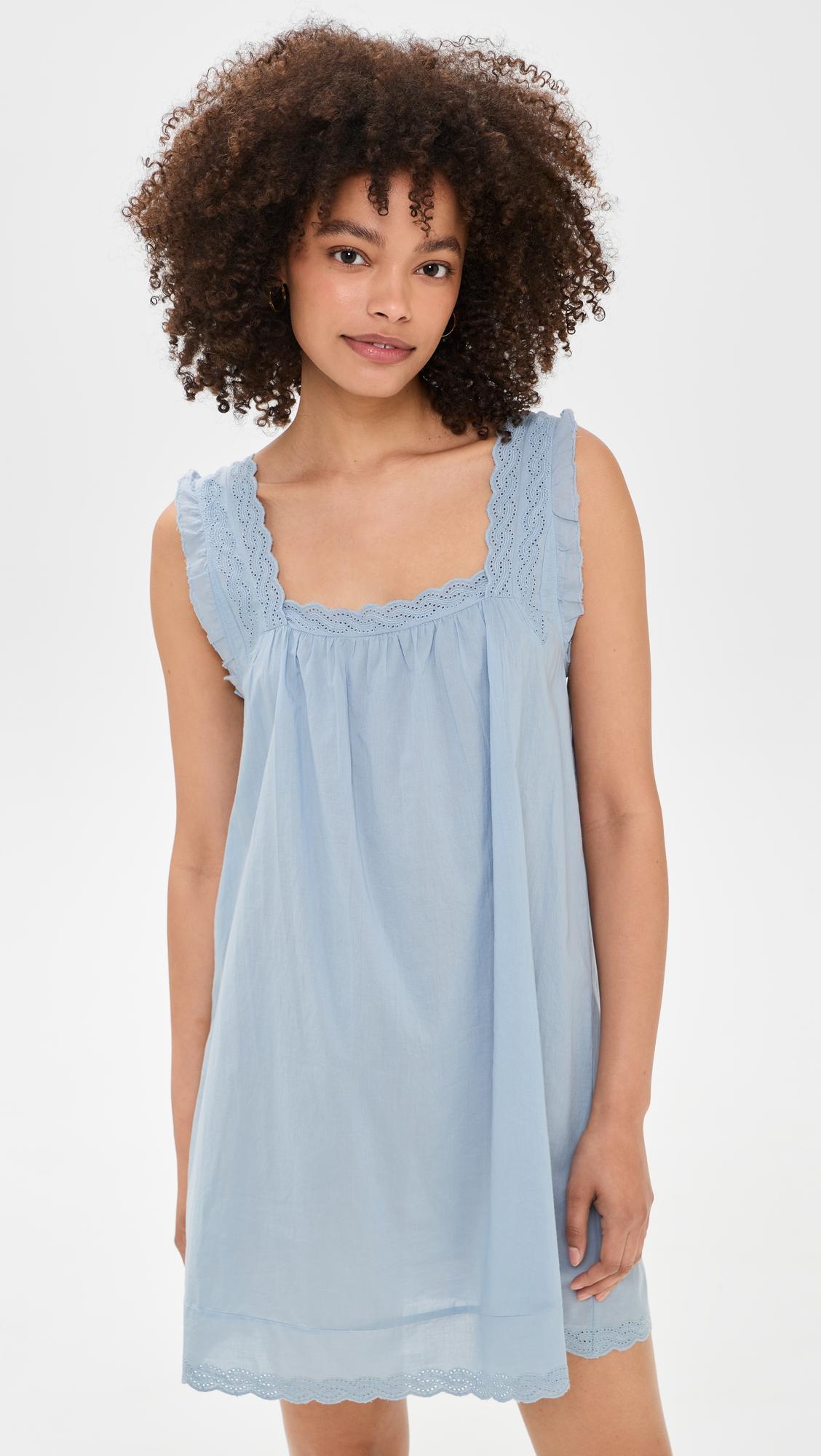 The Eyelet Mini Tank Dress by THE GREAT