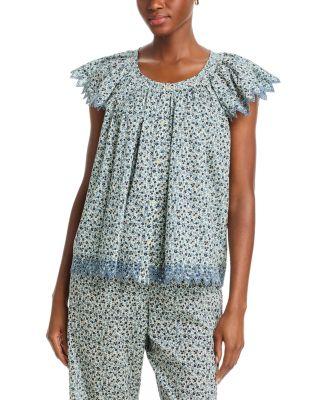 The Flutter Sleeve Eyelet Sleep Top by THE GREAT