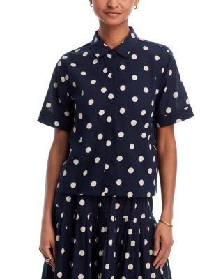 The Messenger Polka Dot Top by THE GREAT