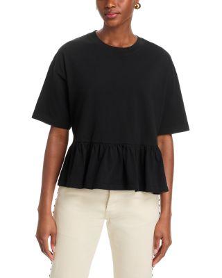 The Oversized Ruffle Tee by THE GREAT