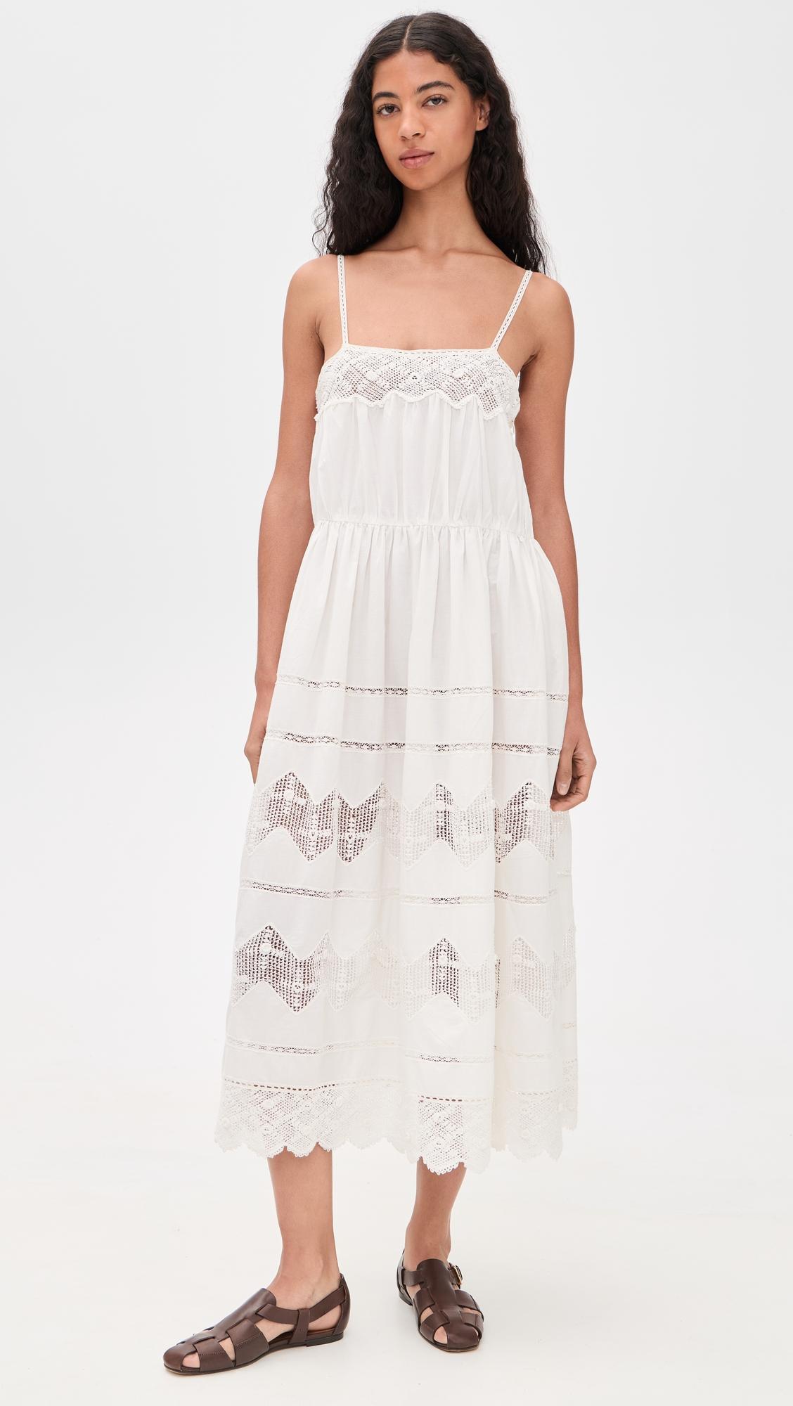 The Rosette Crochet Dress by THE GREAT
