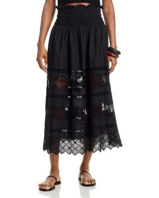 The Rosette Crochet Midi Skirt by THE GREAT