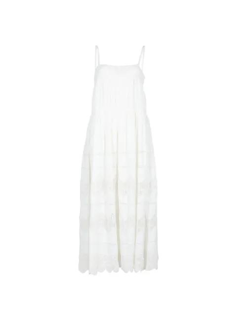 The Rosette crochet-trim maxi dress by THE GREAT