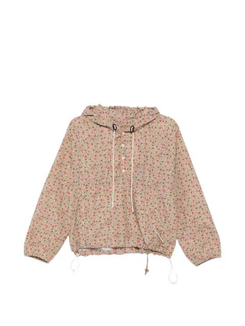 Trailhead  floral-print hoodie by THE GREAT
