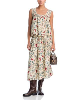 Victorian Pleat Tank Top & Canary Midi Skirt by THE GREAT