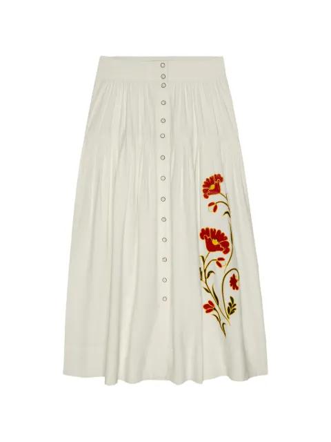 button floral skirt by THE GREAT