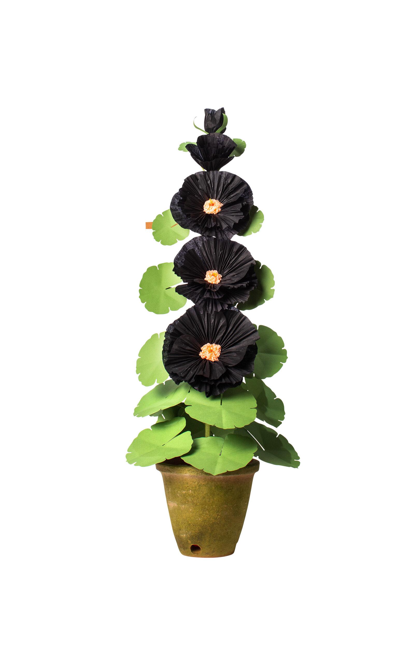The Green Vase - Hollyhock Paper Plant - Black - Moda Operandi by THE GREEN VASE